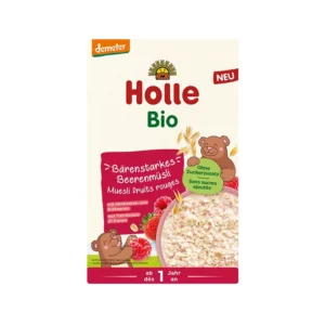 Muesli organik me mjeder & luleshtrydhe (12m+)