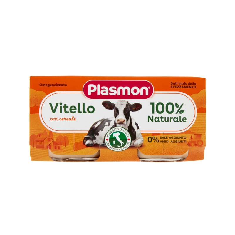 Plasmon pure me mish viçi dhe drithëra pa gluten 2 kavanoza nga 80 g