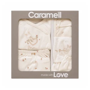 Set materniteti me 5 pjesë Caramell prej pambuku për bebe