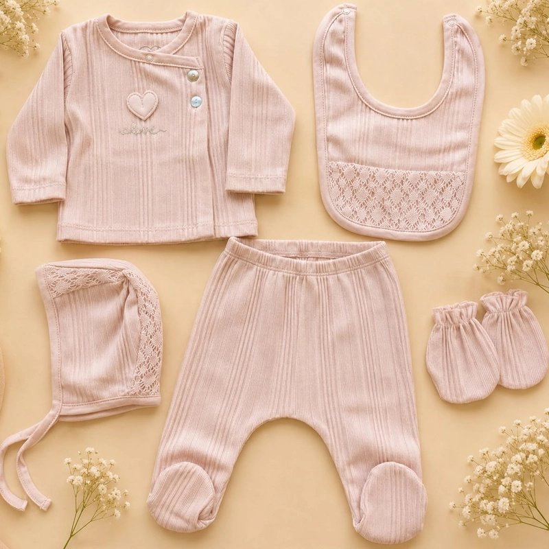 Set Materniteti Caramell me 5 Pjesë për Bebe - Figura 2