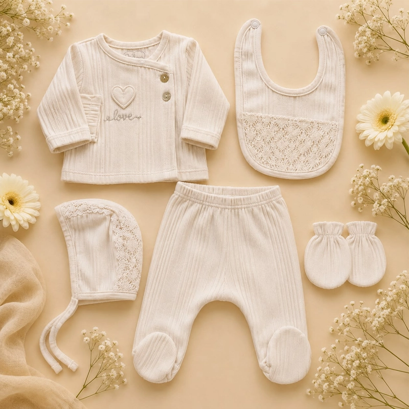 Set Materniteti Caramell me 5 Pjesë për Bebe - Figura 2