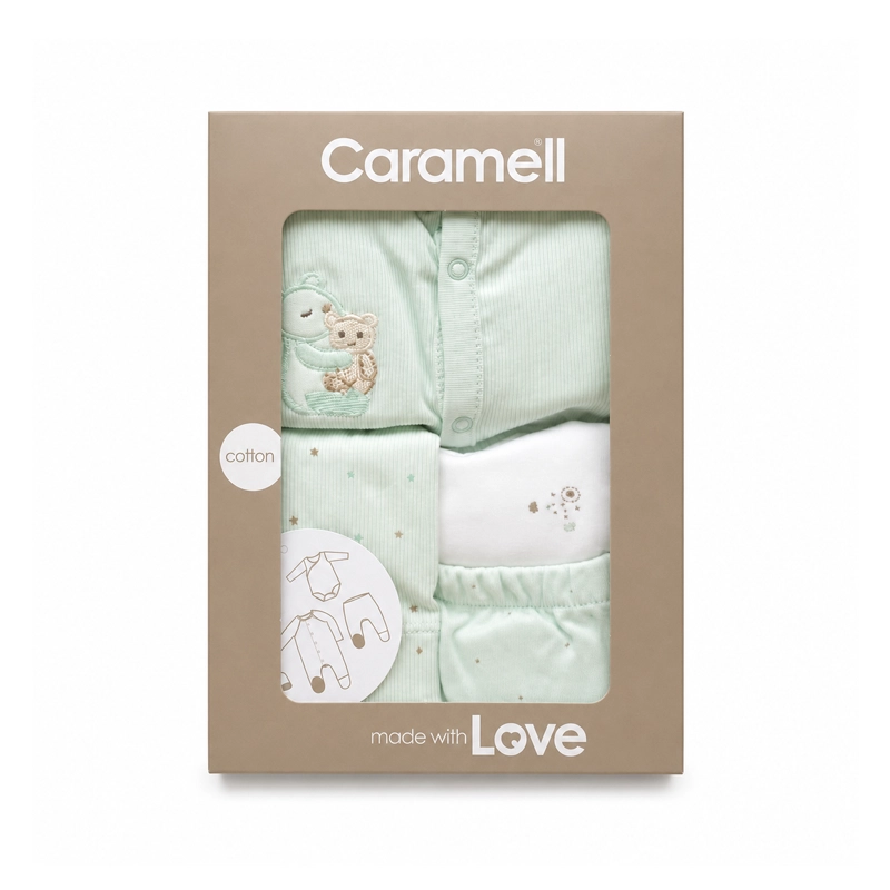 Set Materniteti Caramell – 4 Pjesë për Bebe